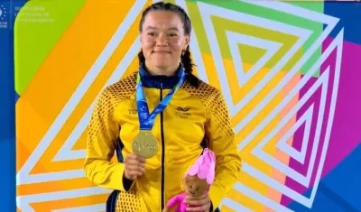 Martha Bayona ganó oro en ciclismo.