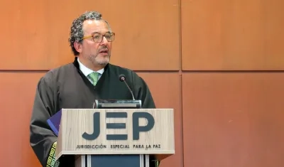 Presidente de la JEP, magistrado Roberto Carlos Vidal.