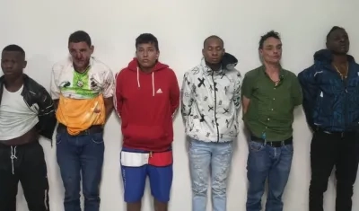Los seis colombianos capturados, presuntos responsables del asesinato de Fernando Villavicencio.