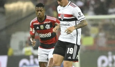 James Rodríguez durante el partido ante Flamengo.