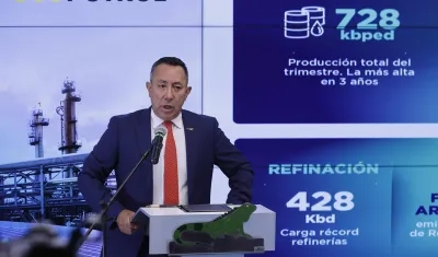 Ricardo Roa, presidente de Ecoipetrol, en la presentación del balance