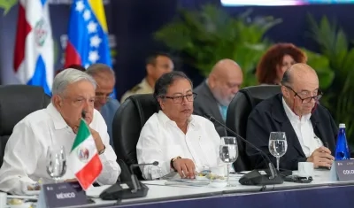 Gustavo Petro y López Obrador, presidentes de Colombia y México.