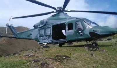 El helicóptero desaparecido en Panamá. 