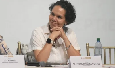 Astrid Bibiana Rodríguez, ministra del Deporte. 