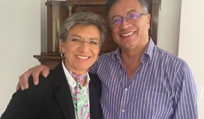 El Presidente Gustavo Petro junto a la Alcaldesa Claudia López.