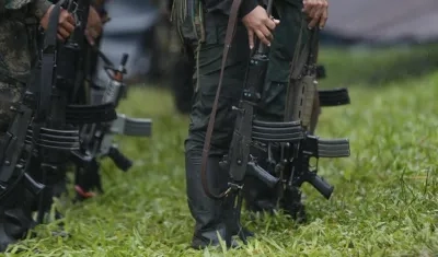 Guerrilleros de las disidencias de las FARC.