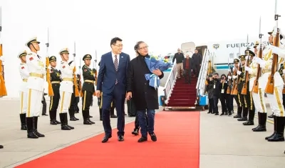 El presidente Gustavo Petro en China. 