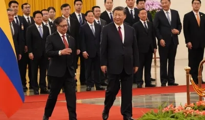 El Presidente de Colombia, Gustavo Petro y su homólogo chino, Xi Jinping.