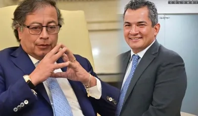 El presidente Gustavo Petro y el presidente del CNE, Alfonso Campo