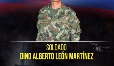  Dino Alberto Martínez León, soldado asesinado.