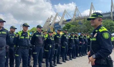 Seguridad en el estadio en partido ColombiaVsBrasil.
