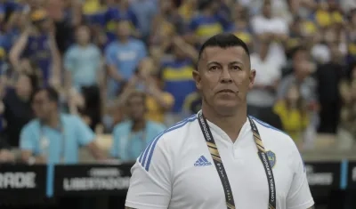 El director técnico Jorge Almirón de Boca Juniors. 