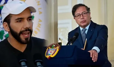 El presidente de El Salvador, Nayib Bukele, y el de Colombia, Gustavo Petro