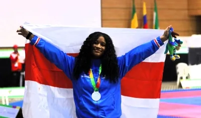 Joseling Amú, medalla de plata en la caregoría +80 kilogramos. 