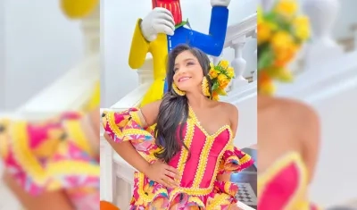 Giselle Muñoz de Alba, reina del Carnaval de Sabanagrande.