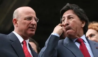 El expresidente peruano Alejandro Toledo y su asesor  Avraham Dan On. 