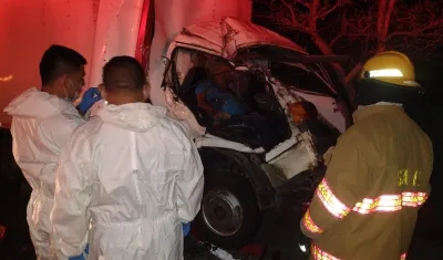 Camión involucrado en el accidente.