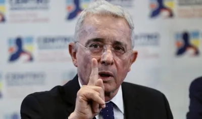 Álvaro Uribe Vélez, expresidente de Colombia (2002-2010). 