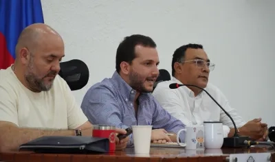 Mauricio Villafañez, Samir Radi y Antonio Bohórquez. 