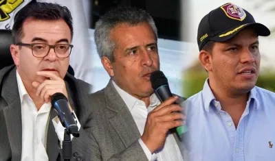 Olmedo López, Luis Fernando Velasco y Sneyder Pinilla. 