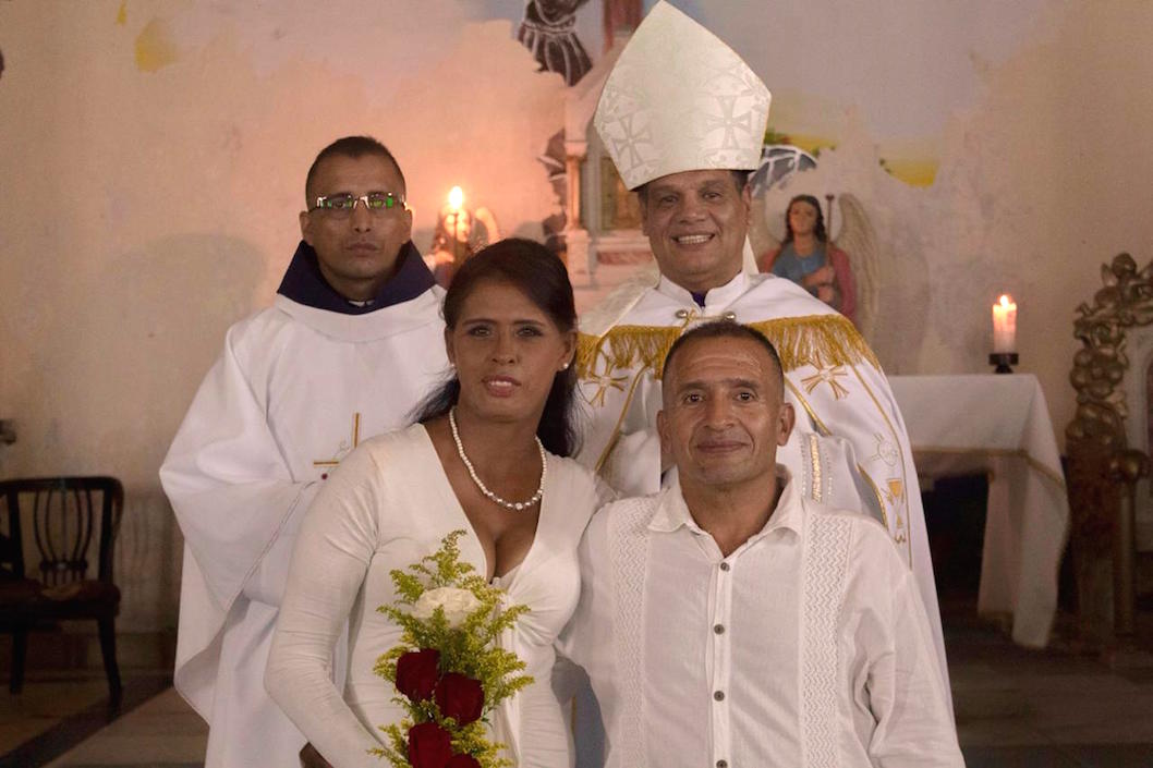 Con Monseñor Frayle Edgar Rincón Salazar y el padre Fray Ramón Ariza.
