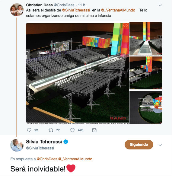 Comentarios cruzados en redes sociales entre Christian Daes y  Silvia Tcherassi.