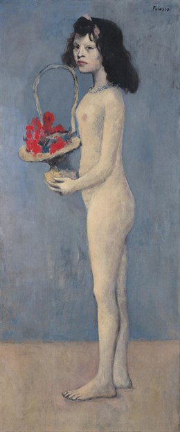  "Fillette à la corbeille fleurie" de Pablo Picasso.