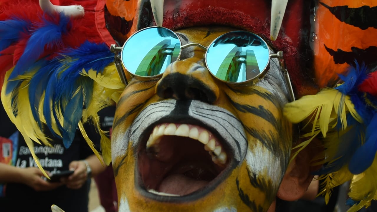 Imagen del Carnaval de Barranquilla presente en la inauguración.