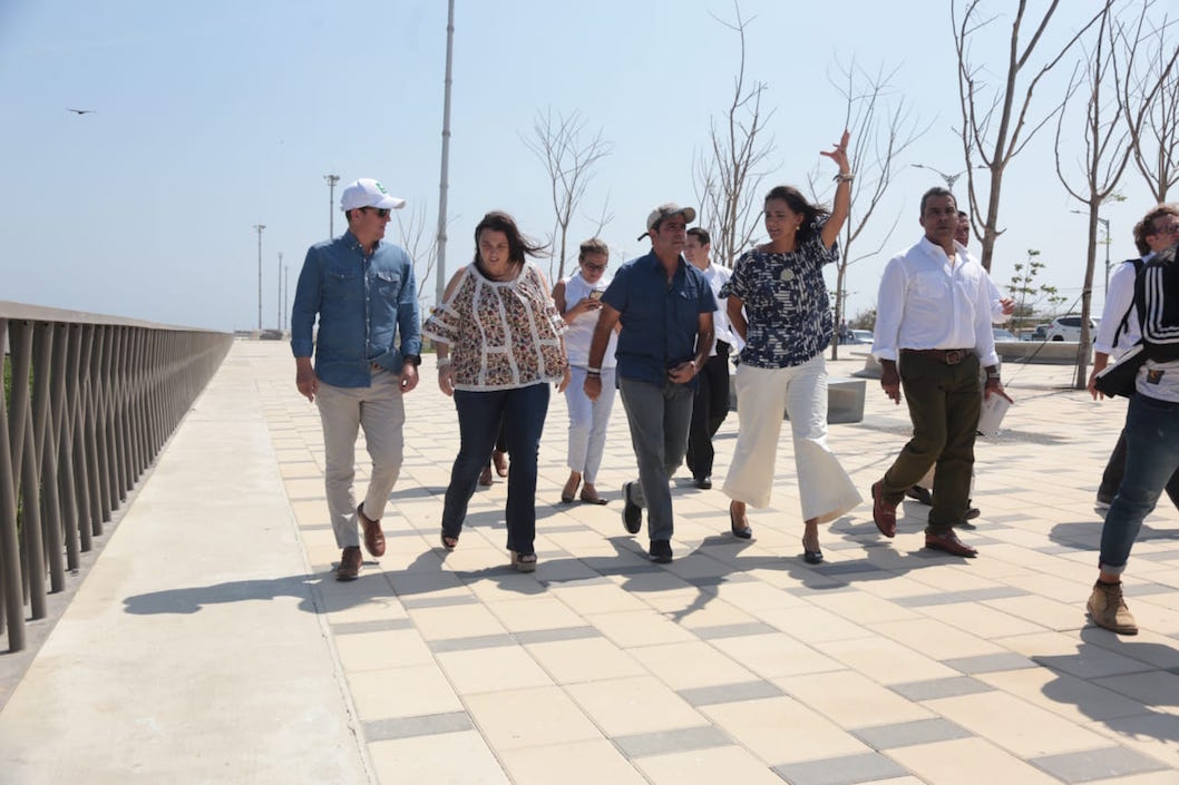 La Ministra destacó la obra del Gran Malecón.