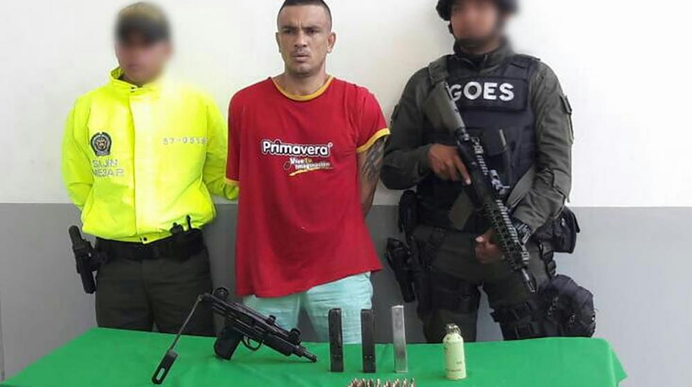 Gheiner Enrique Vásquez Mendoza, alias ‘Toro’, cuando lo capturaron el 24 de diciembre de 2018.