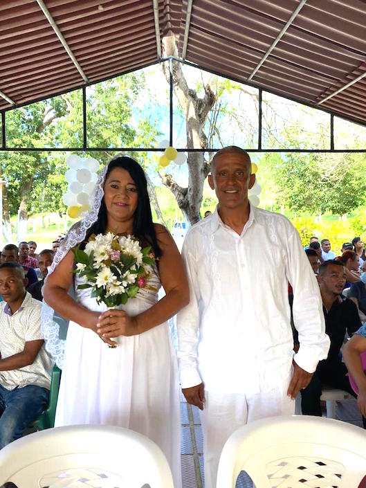 Luz Patricia y José Antonio Rada durante la ceremonia.