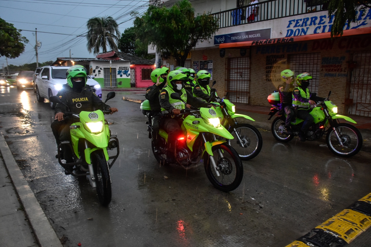 Patrullajes de la Policía Metropolitana de Barranquilla.