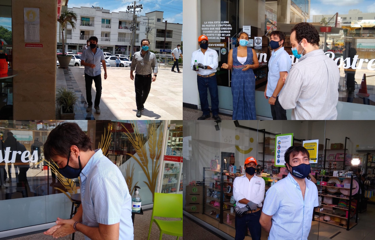 Alcalde Pumarejo durante el recorrido en localidad Riomar.