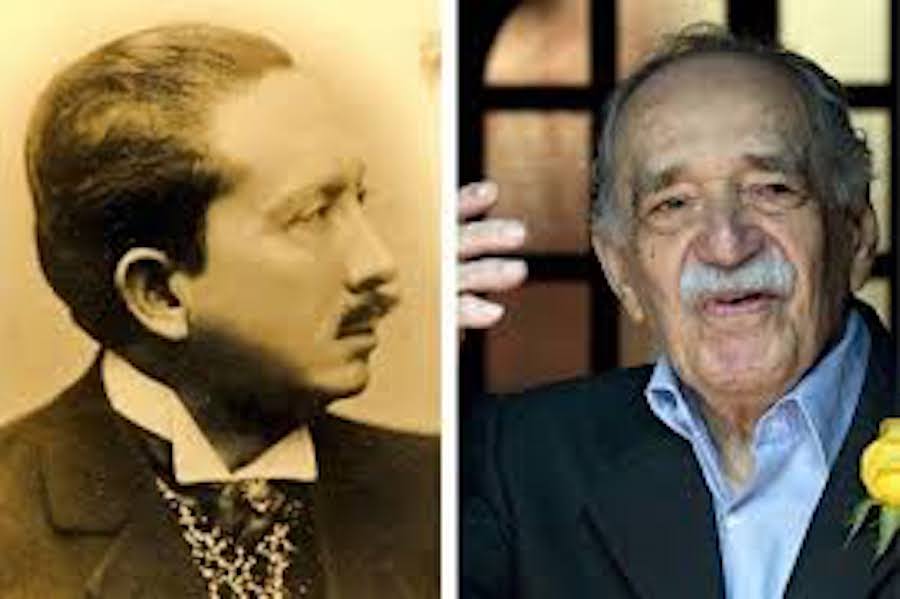 José María Vargas Vila y Gabriel García Márquez, escritores.