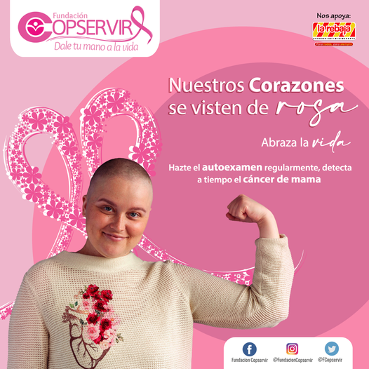 Todos a apoyar la campaña de sensibilización contra el cáncer de mama.