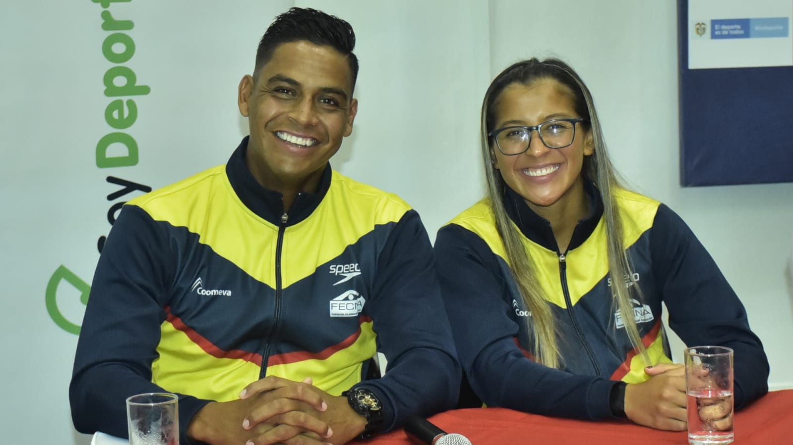Enzo Salinas y Susana Atehortúa, jugadores de Colombia.