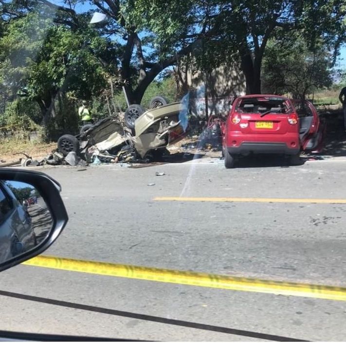 Los vehículos protagonistas del trágico accidente.