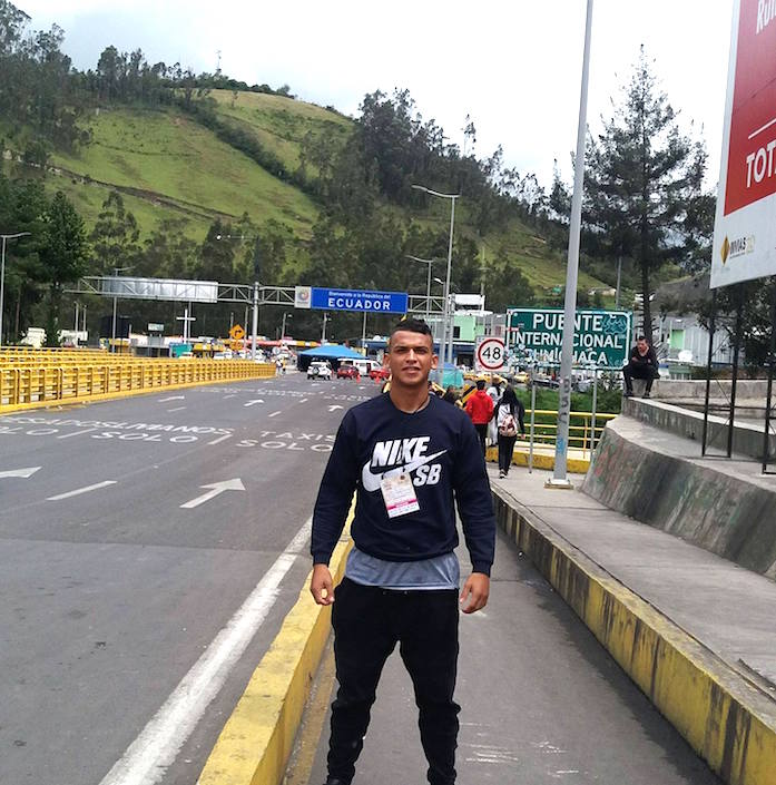 Yecid Bolaño Morelo durante un viaje en la frontera con Ecuador.