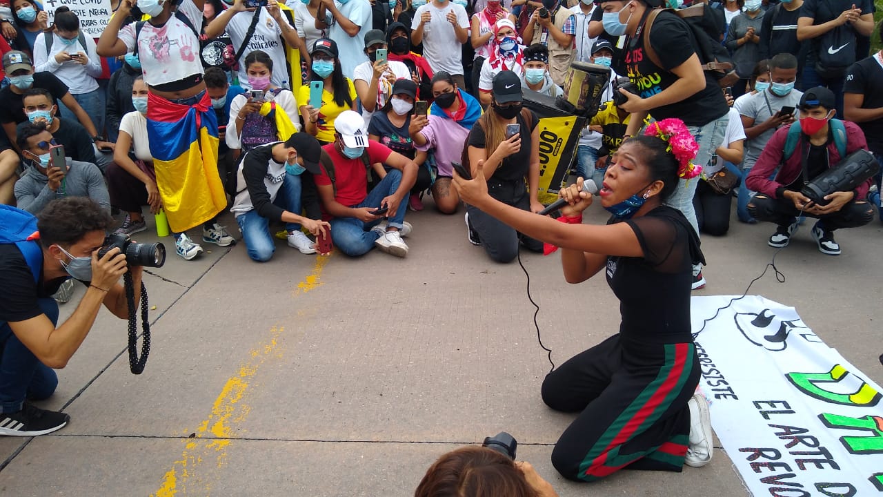 Imagen de la marcha estudiantil.