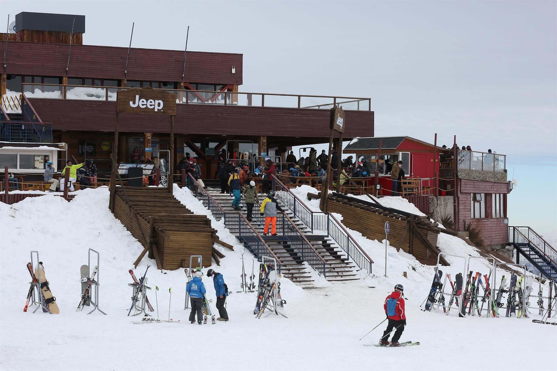 Este es el centro de Ski, en las montañas cercanas a Santiago de Chile. 