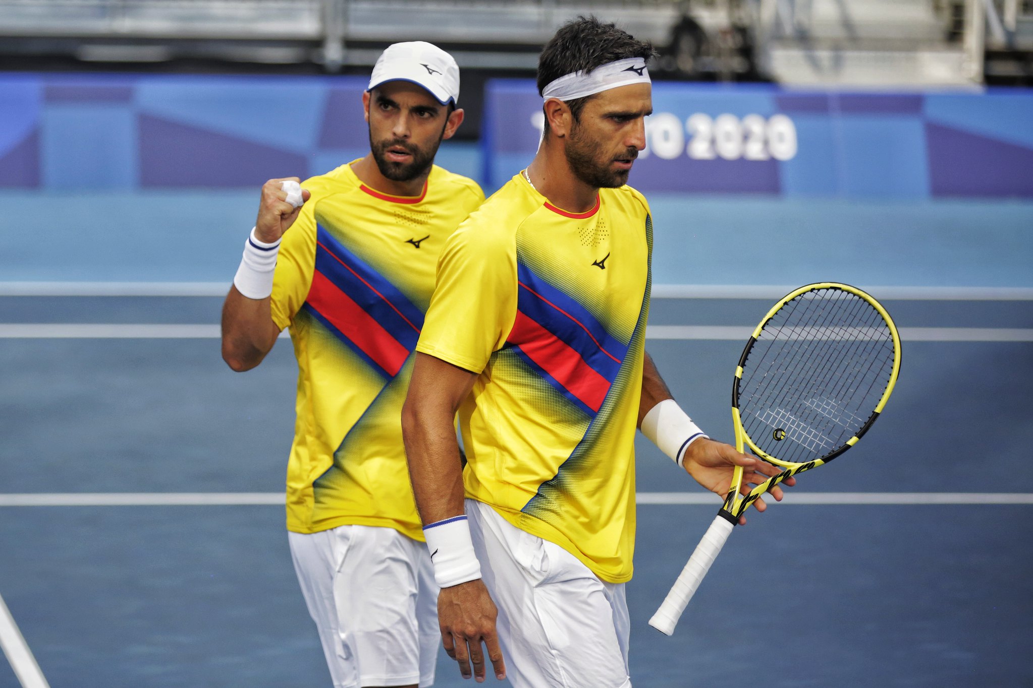 Juan Sebastián Cabal y Robert Farah, tenistas colombianos. 