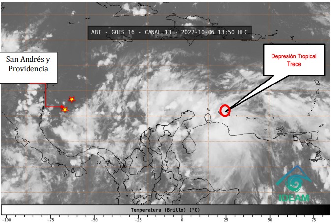 Imagen satelital canal infrarrojo