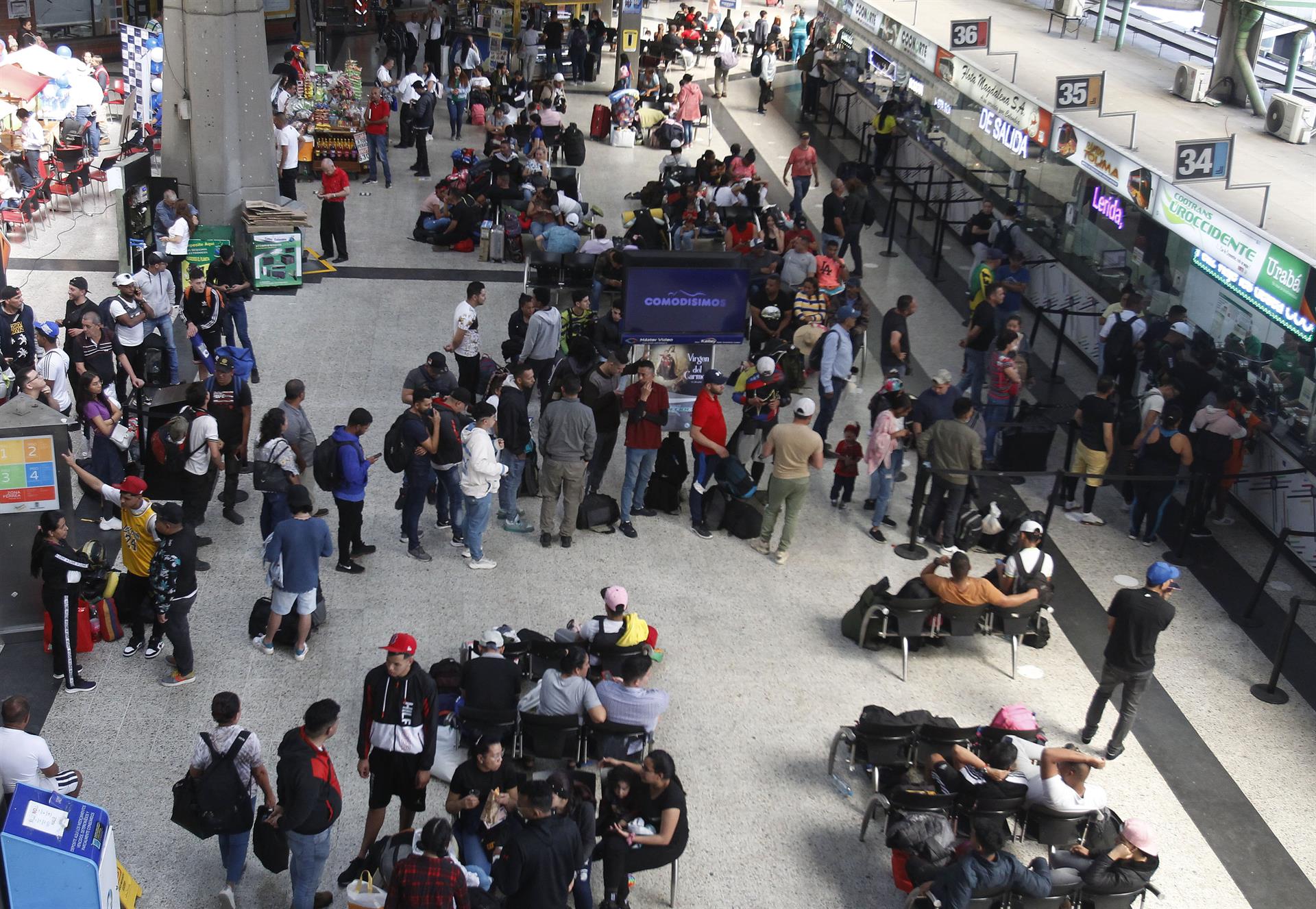 Así luce la terminal de transporte de Medellín. 
