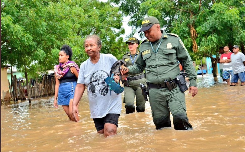 Inundaciones en las zonas de corregimientos en Valledupar.