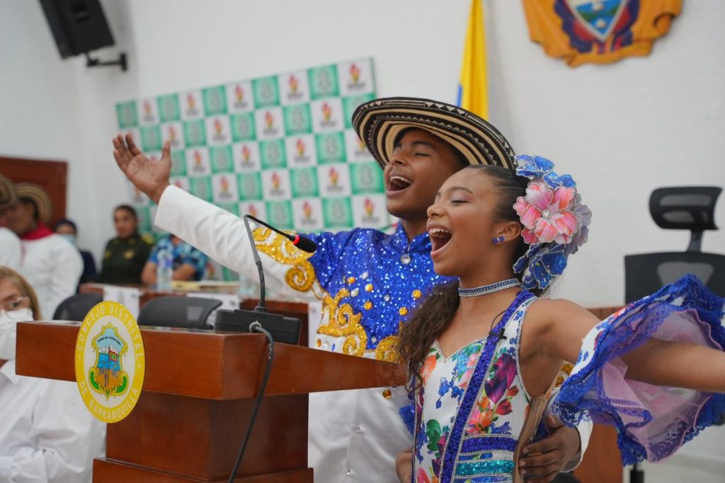 Los Reyes del Carnaval de los Niños, Tahiana Rentería y Diego Andrés Chelia.