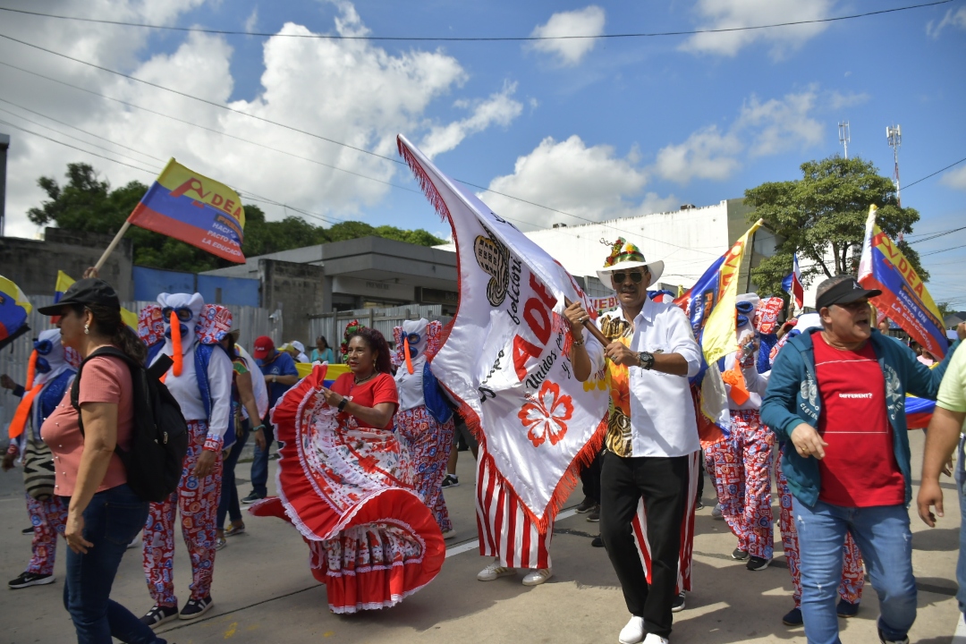 Marcha de seguidores de Gustavo Petro en Barranquilla.