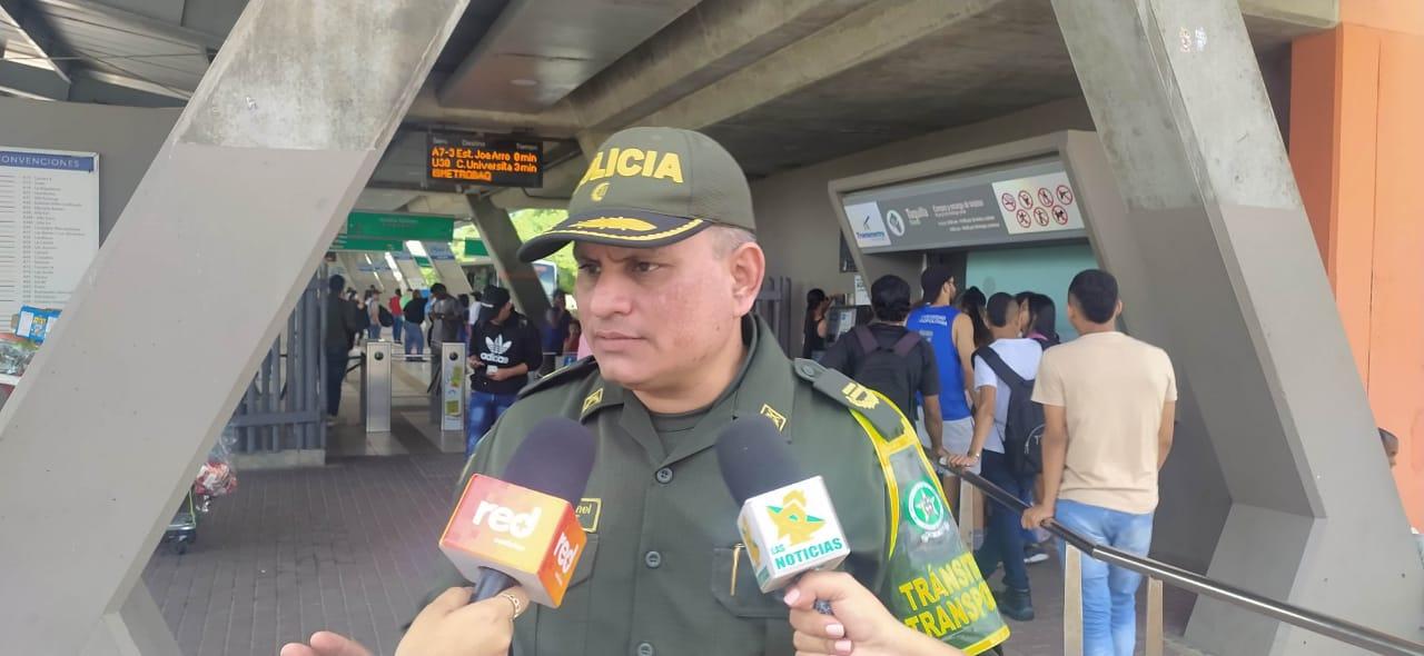 Coronel Héctor Uribe, Comandante de la Policía de Tránsito en Barranquilla