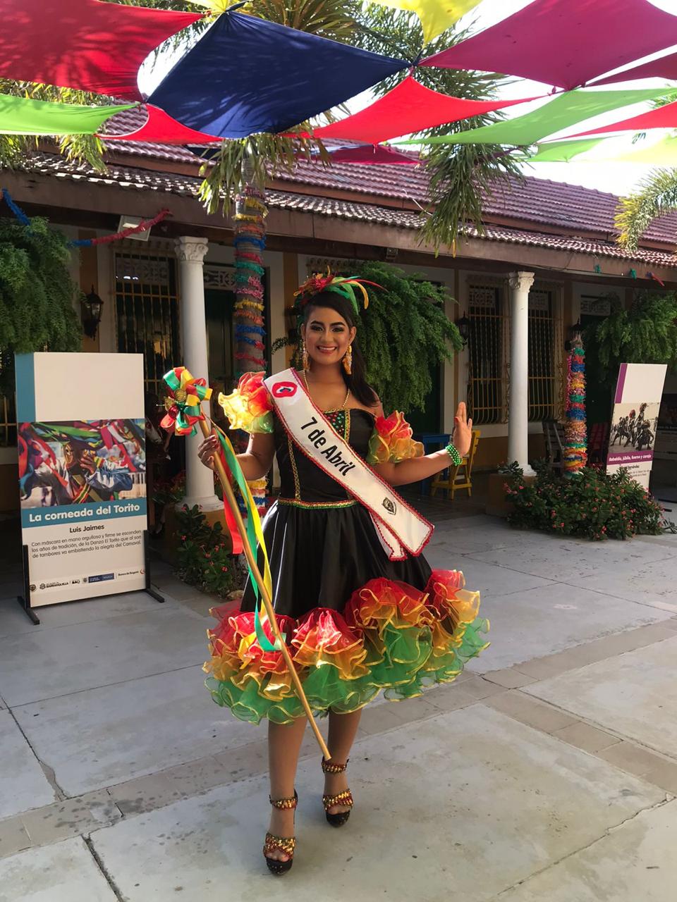 Shirly Bobadilla Martínez, candidata del barrio 7 de Abril al Reinado Popular del Carnaval.