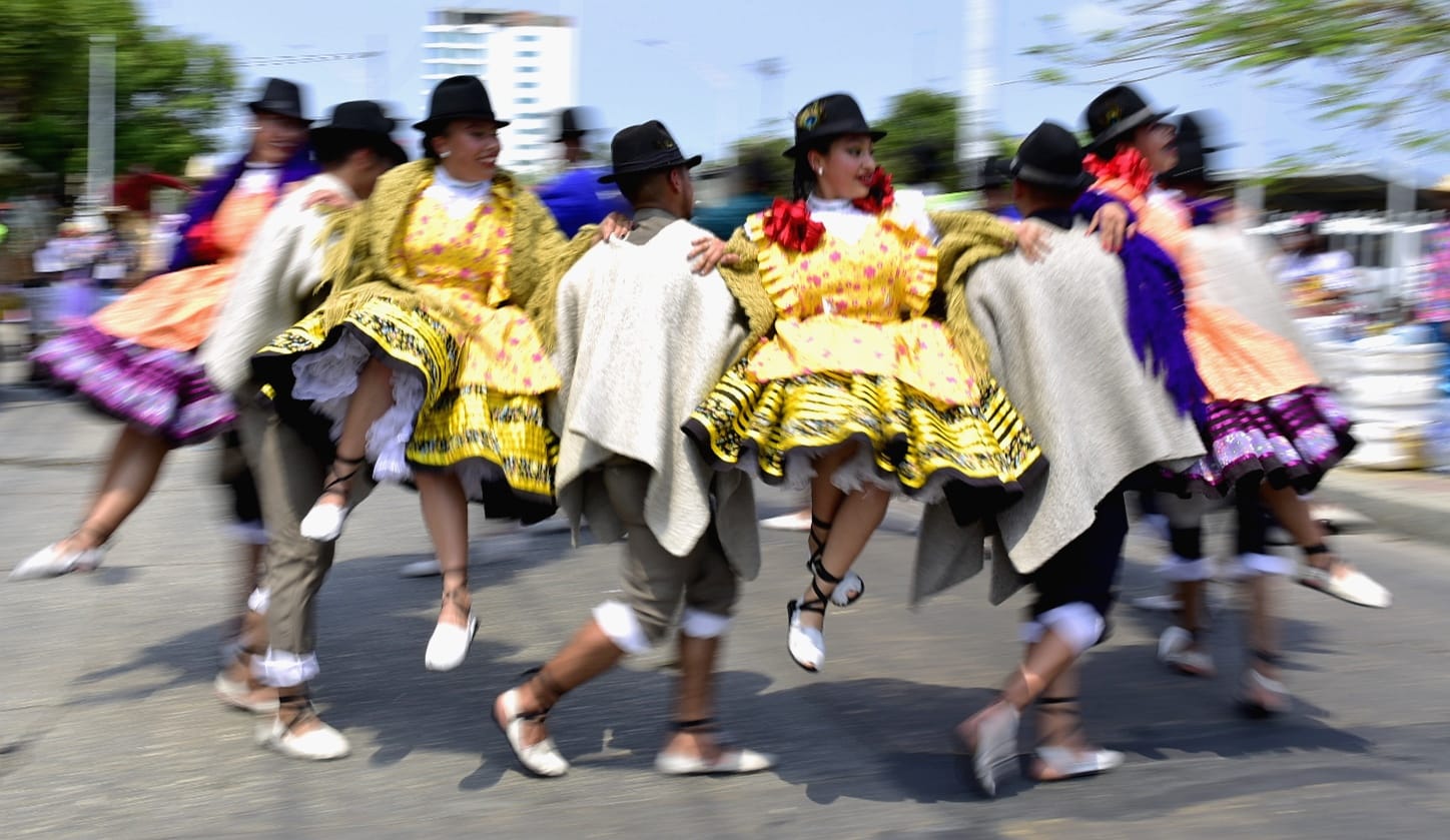 El grupo de Cundinamarca en el Carnaval de Barranquilla.