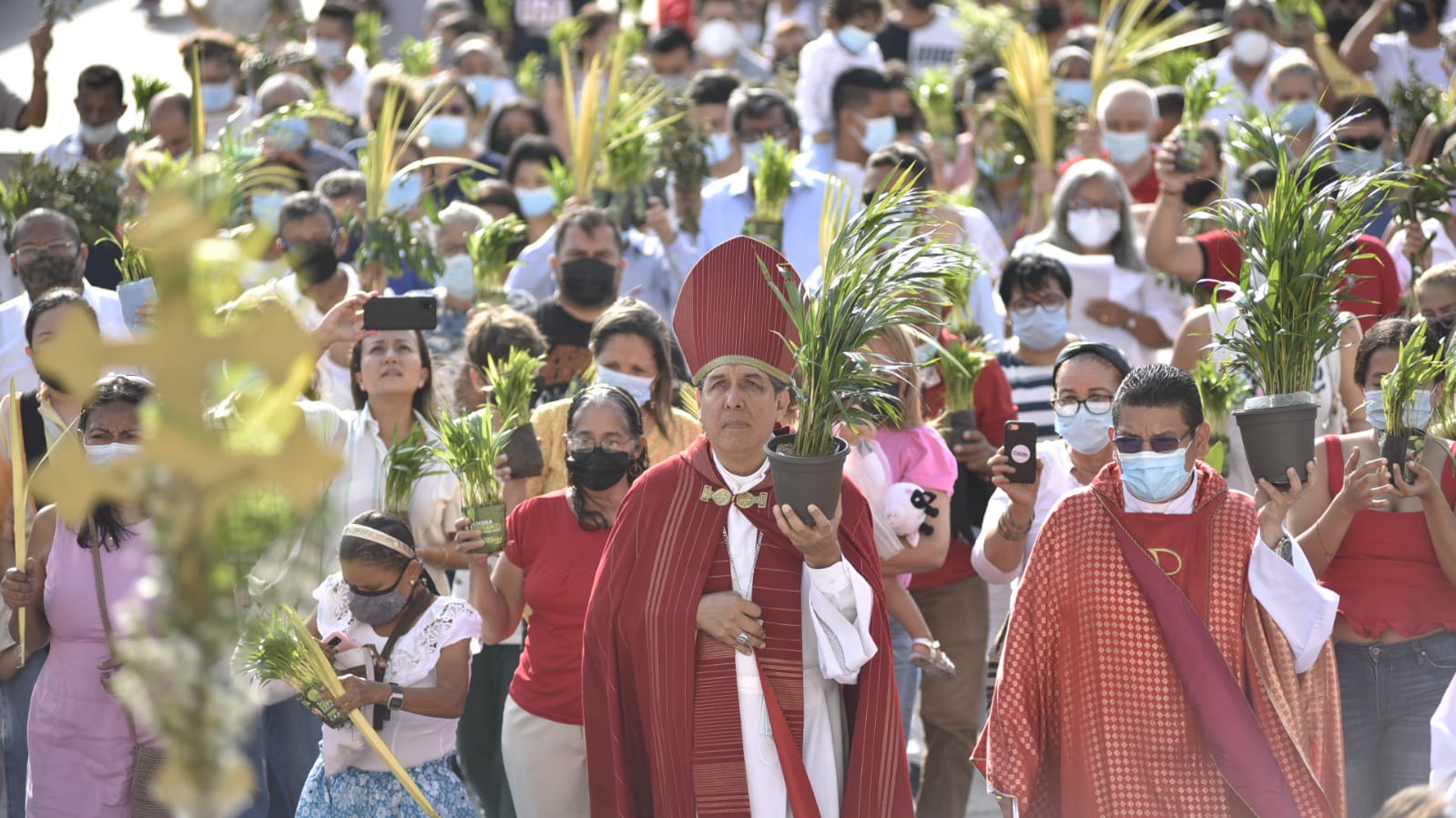 El arzobispo de Barranquilla Pablo Emiro Salas encabezó el acto litúrgico. 